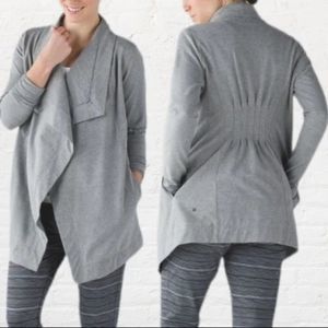 Lululemon Size 6 Gray Restore" Wrap Sweater